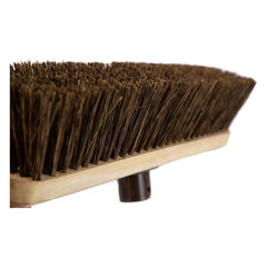 18" Newman & Cole Stiff Bassine Broom Head with Plastic Bracket