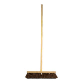 18" Newman & Cole Stiff Bassine Broom Head with Handle