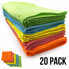 Pack of 20 Microfibre Cleaning Cloths (40x40cm)