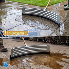 22" Curved Metal Floor Squeegee Head with Rubber Blade