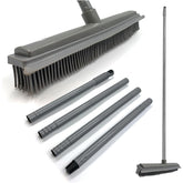 Grey Rubber Broom for Pet Hair & Carpets