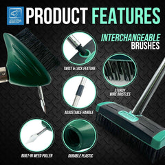 Driveway & Patio Cleaning Brush Kit – Wire Weed & Moss Remover