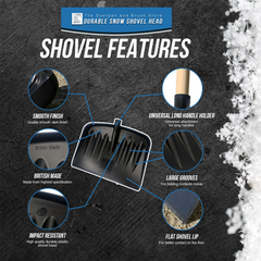 Replacement Plastic Snow Shovel Scoop Head – 44cm Wide