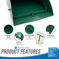Long Handled Metal Dustpan | Industrial Lobby Dust Pan