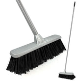 Silver Indoor Stiff Sweeping Brush Head and Handle Kitchen Broom Floor Sweeper