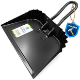 12" Metal Flat Dustpan | Heavy Duty Workshop Dustpan
