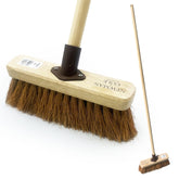 10" Newman & Cole Soft Coco Broom with wooden handle | Natural Bristle