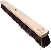 Newman and Cole 36" Broom Head with Hole – Stiff PVC Yard Brush