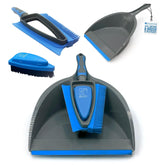 4 in 1 Rubber Dustpan and Brush Set for Pet Hair