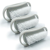 Silver Nail Brushes Pack of 3 | Plastic Hand Cleaning Brushes