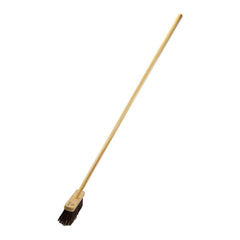 10" Newman & Cole Stiff Bassine Broom with Wooden Handle - Outdoor