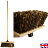 13" Newman & Cole Bass & Cane Flat Broom with Handle
