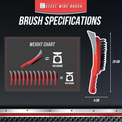 Heavy Duty Wire Brush with Scraper | Single, 3 & 12 Pack Options