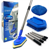 3-in-1 Bathroom Cleaning Set with 4 Piece Long Handle