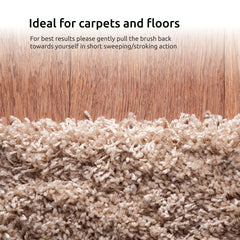 Rubber Bristle Broom | Solid Metal Handle for Pet Hair & Hard Floors