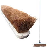 18" Soft Coco Broom with Wooden Handle | Patio & Decking Sweeper