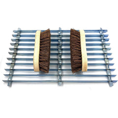 Newman and Cole Galvanised Boot Mat Scraper with 2 Brushes