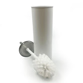 White Toilet Brush and Holder Set for Bathrooms
