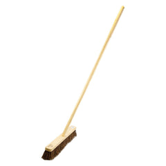 18" Newman & Cole Stiff Bassine Broom Head with Handle