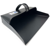 Traditional Black Metal Hooded Dustpan