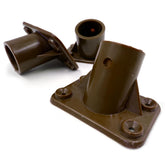 1 1/8" (28-29mm) Plastic Broom Bracket with 4 Holes - Pack of 3