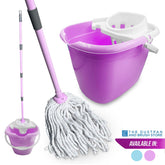 Lilac Mop and Bucket Set | Cotton Mop with Wringer