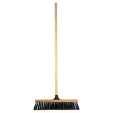 18" Newman & Cole Stiff PVC Broom with Plastic Socket & Wooden Handle
