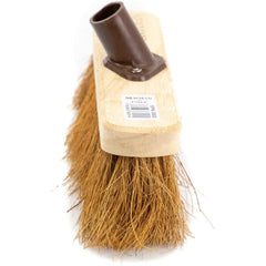 Newman and Cole Natural 10 Inch Soft Coco Broom Head with Plastic Socket