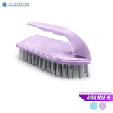Lilac Iron Scrubbing Brush with Stiff Bristles