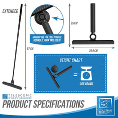Squeegee with Telescopic Handle and Rotatable Head