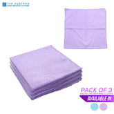 Lilac Microfibre Cleaning Cloths Pack of 3 | Soft Cloths