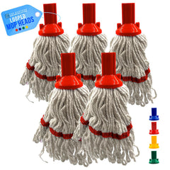 Colour Coded 350mm Looped Pure Yarn Cotton Mop Heads – Pack of 5
