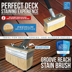 7" Decking Brush Replacement Head for Paint & Stain Kit