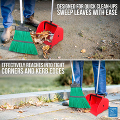 Long Handled Garden Dustpan and Brush Set
