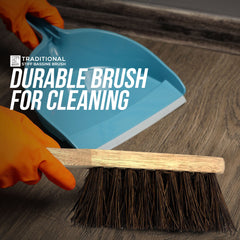 Stiff Bassine Hand Brush | Natural Fibre Wooden Sweeping Brush