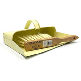 Newman and Cole Cream Metal Dustpan and Brush Set | Hooded Design