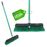 18" Heavy Duty Outdoor Yard Broom with Metal Handle