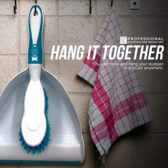 Deluxe Dustpan and Brush Set - Blue
