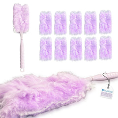 Fluffy Duster with 10 Refills | Disposable Dusting Heads