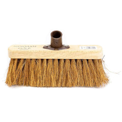 Newman and Cole Natural 10 Inch Soft Coco Broom Head with Plastic Socket