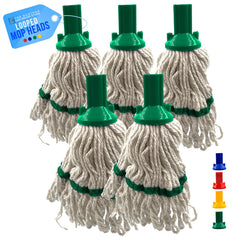 Colour Coded 350mm Looped Pure Yarn Cotton Mop Heads – Pack of 5