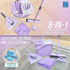 Lilac Cleaning Set | Mop, Bucket, Broom & Cleaning Tools