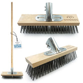 12" Newman & Cole Wire Broom with Wooden Handle