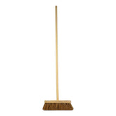 12" Newman & Cole Soft Coco Broom with Handle | Indoor Sweeping Brush