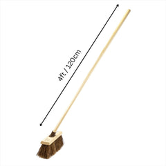 13" Newman & Cole Bass & Cane Flat Broom with Handle