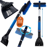 Telescopic Ice Scraper & Snow Brush for Cars – Extending Handle