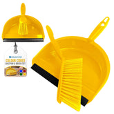 Yellow Colour Coded Dustpan and Brush Set