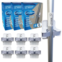 Wall Mounted Broom & Mop Holder – Pack of 6