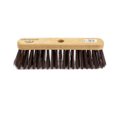 12" Newman & Cole Stiff PVC Outdoor Broom with Wooden Handle