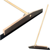 36" Newman and Cole Wooden Floor Squeegee with Tapered Handle
